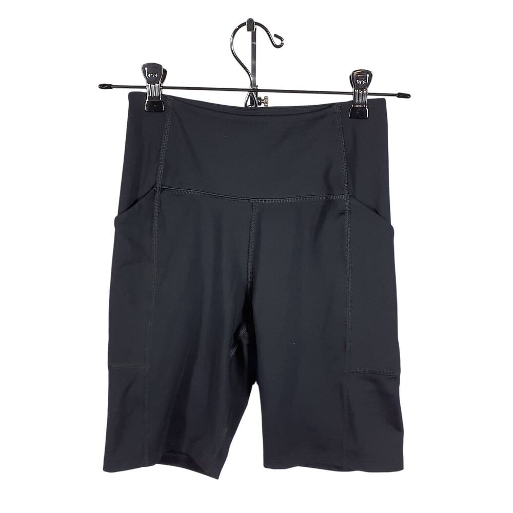 Girlfriend Collective High Rise Black Bike Shorts Size S